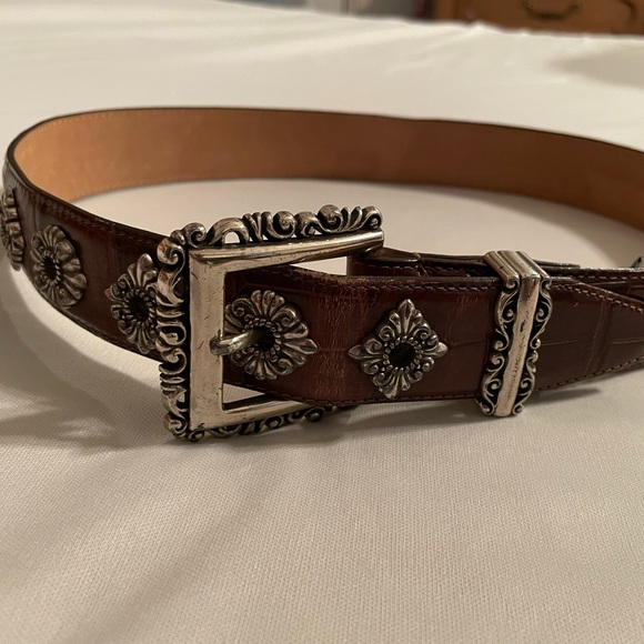 Brighton Brown Croco Belt - Picture 5 of 7